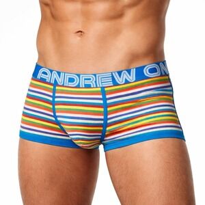 Andrew Christian Small (28-31) Rainbow Bright Stripe Boxer Briefs Low Rise Trunk